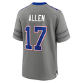 B.Bills #17 Josh Allen Gray Nickel City Game Jersey