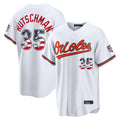 Newshop B.Orioles #35 Adley Rutschman Player White USA 250 Fourth of July Home Game Stitched Jerseys