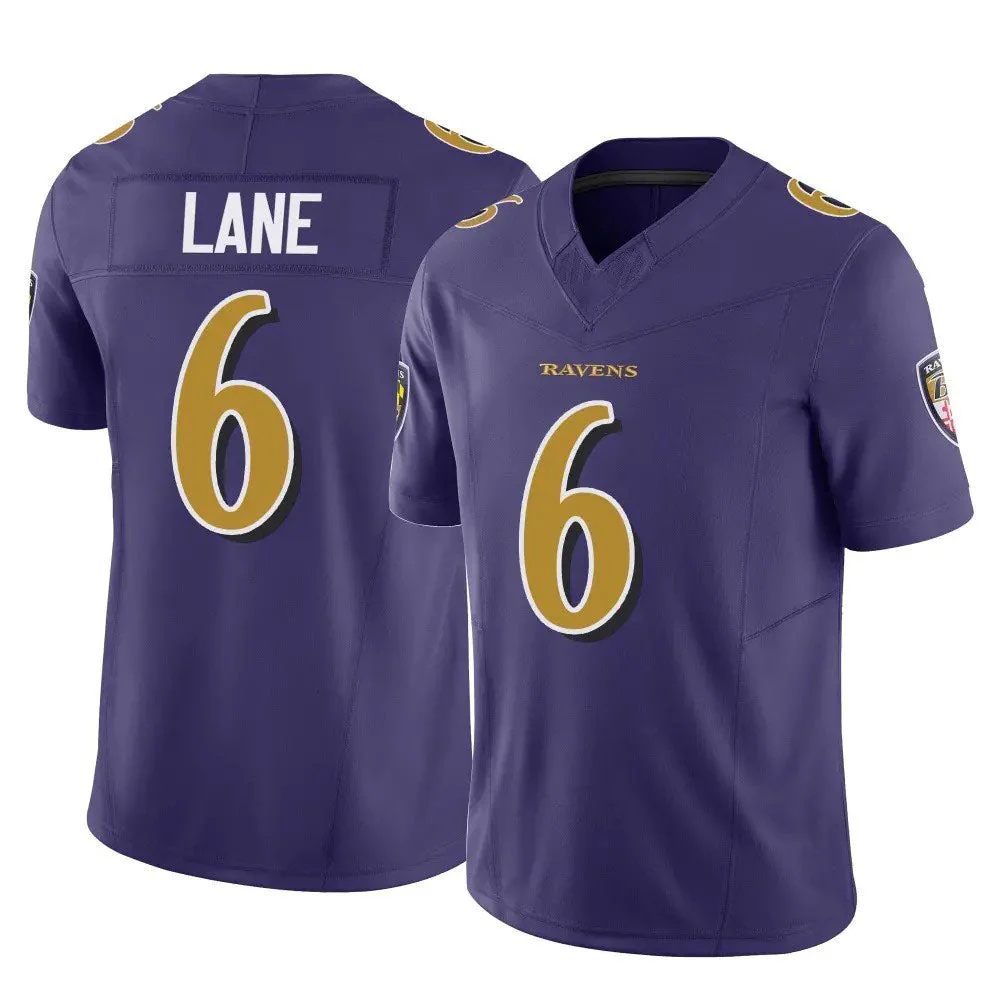 Newshops B.Ravens #6 Ja'Kobi Lane Purple Vapor F.U.S.E. Limited Stitched American Football Jerseys Size