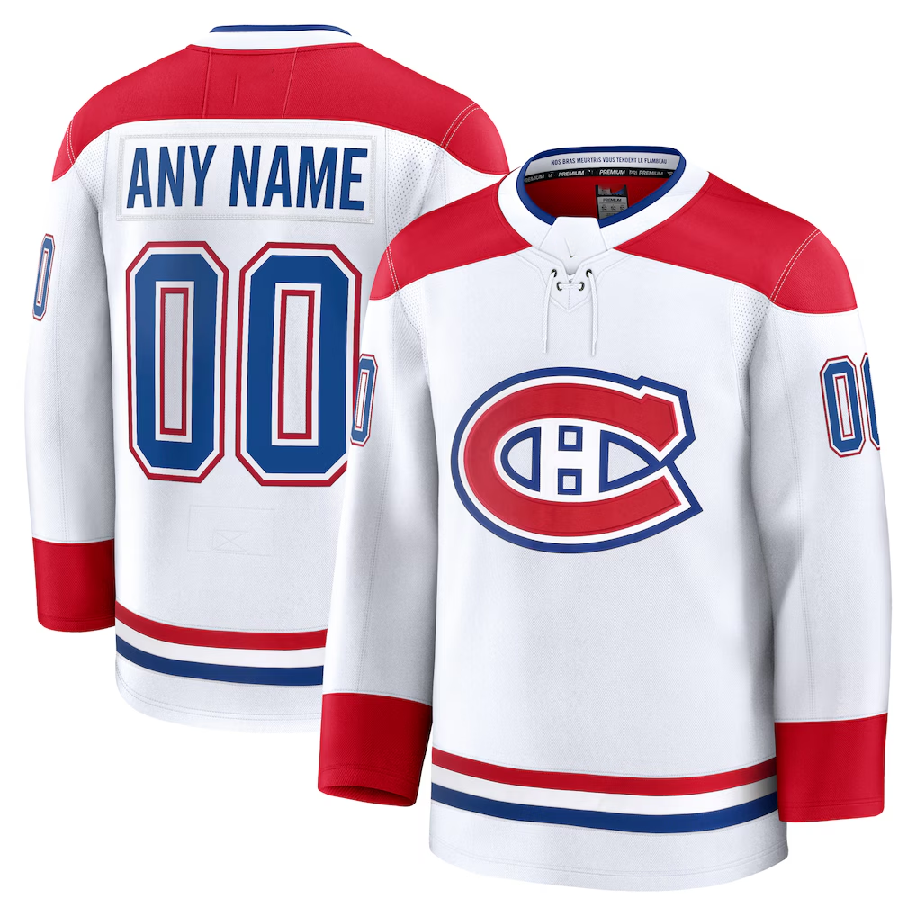 Newshops Cheap M.Canadiens White Away Premium Jerseys