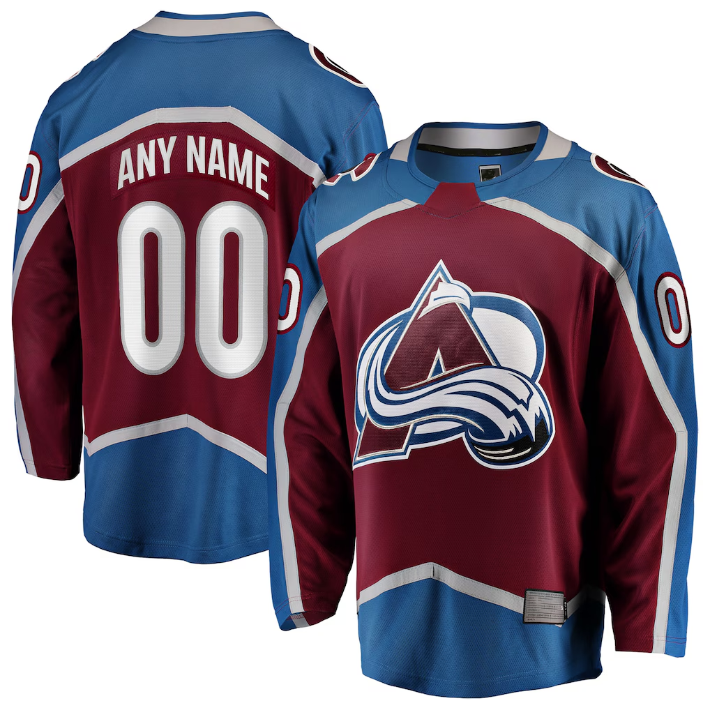 Newshops Custom C.Avalanche Maroon Home Breakaway Jerseys