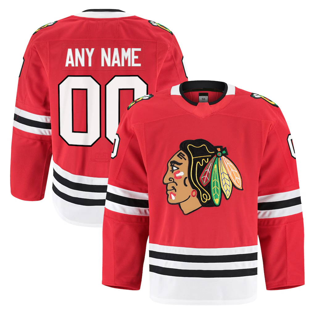 Newshops Custom C.Blackhawks Red Home Authentic Pro Jerseys