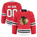 Newshops Custom C.Blackhawks Red Home Authentic Pro Jerseys