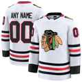 Newshops Custom C.Blackhawks White Away Premium Jerseys