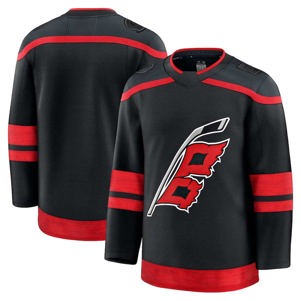 Newshops Custom C.Hurricanes Black Home Premium Stitched Jerseys