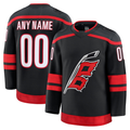 Newshops Custom C.Hurricanes Black Home Premium Stitched Jerseys