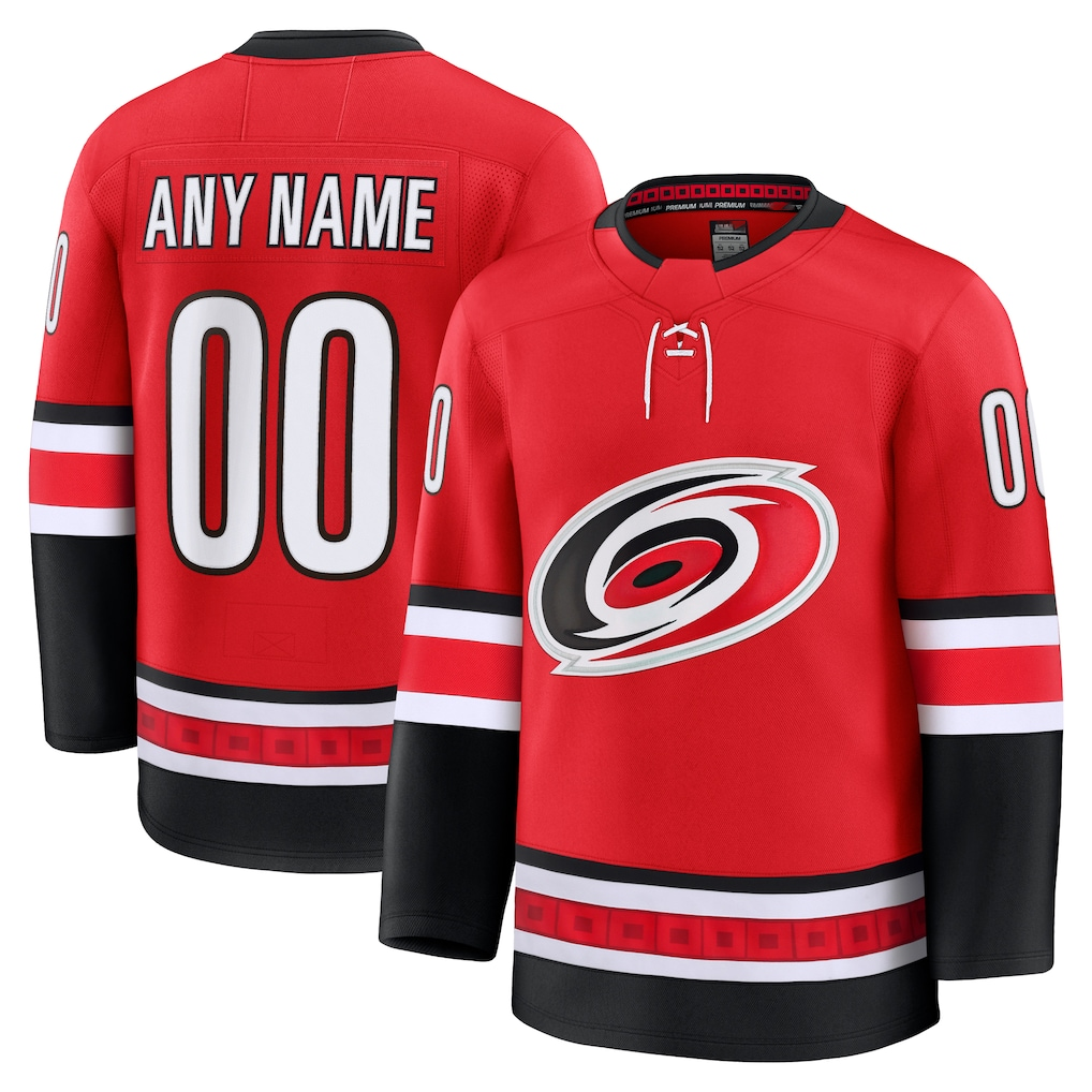 Newshops Custom C.Hurricanes Red Alternate Premium Stitched Jerseys