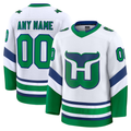 Newshops Custom C.Hurricanes White Throwback Premium Stitched Jerseys