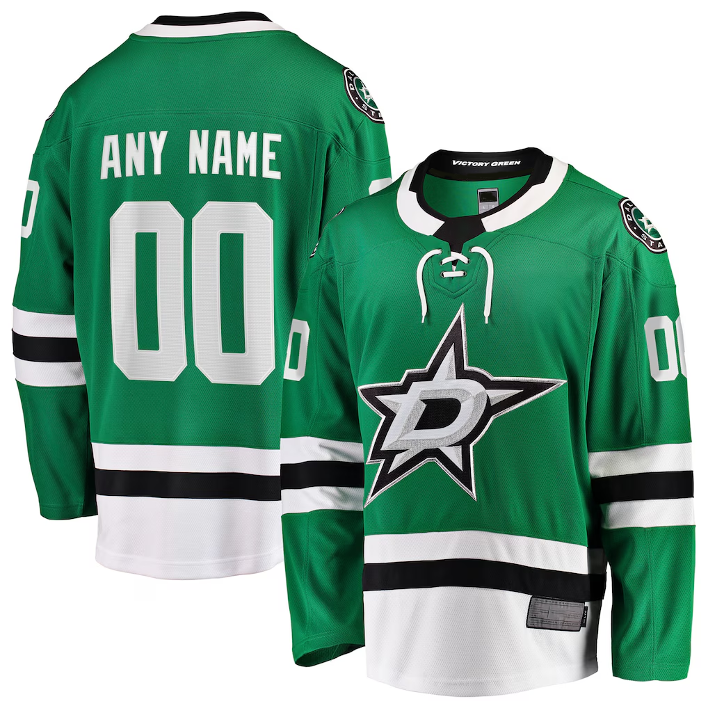Newshops Custom D.Stars Green Home Breakaway Jerseys