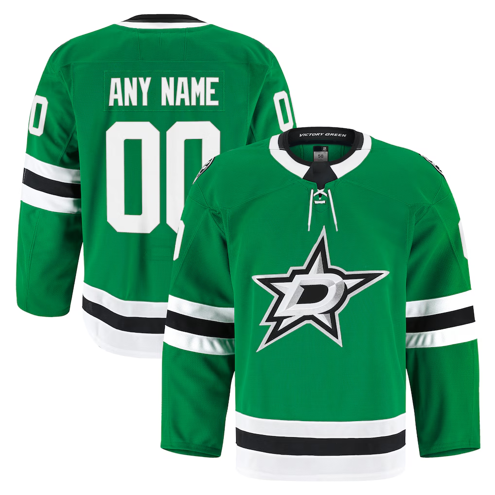 Newshops Custom D.Stars Kelly Green Home Authentic Pro Jerseys