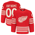 Newshops Custom DR.Wings Red Anniversary Authentic Pro Jerseys