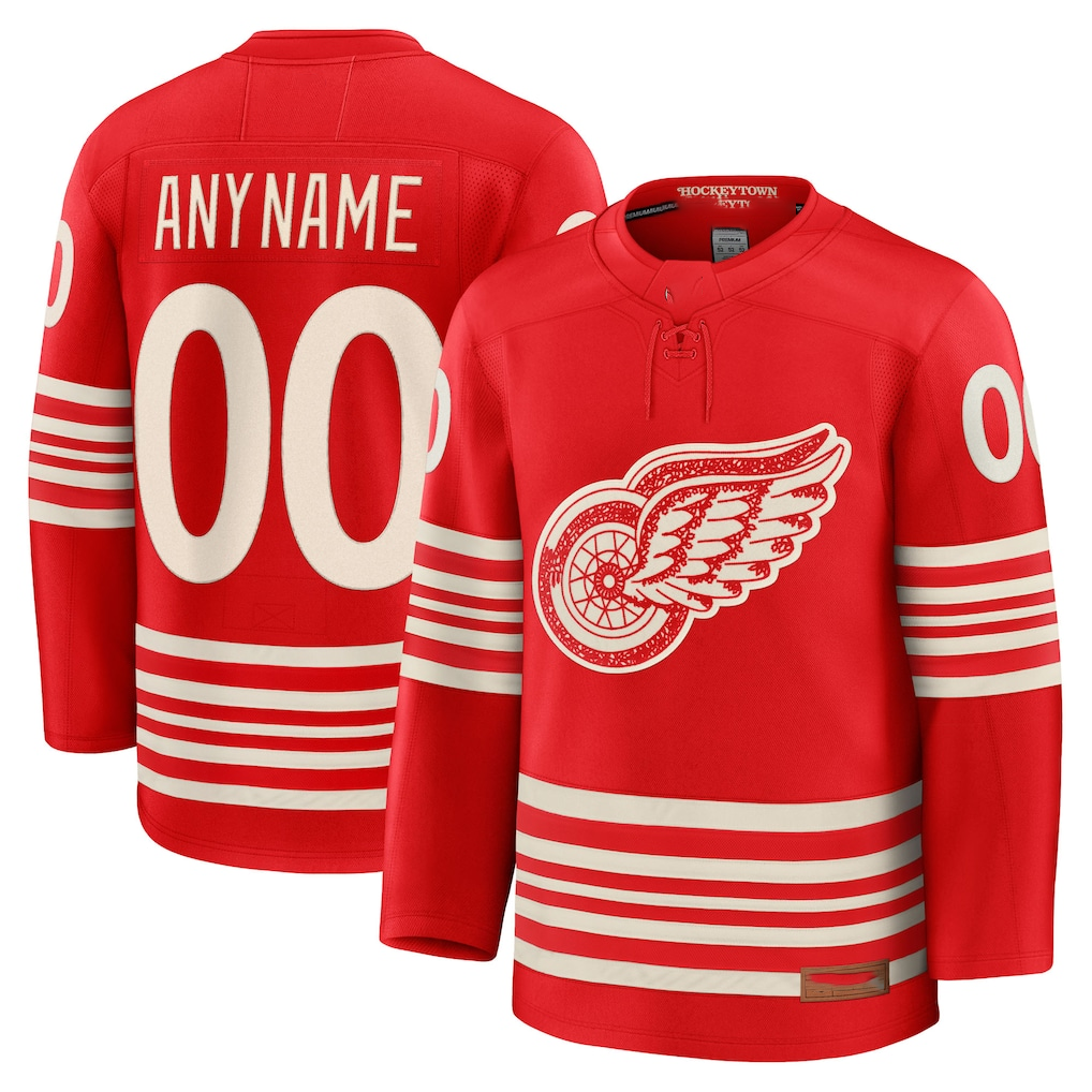 Newshops Custom DR.Wings Red Centennial Premium Jerseys