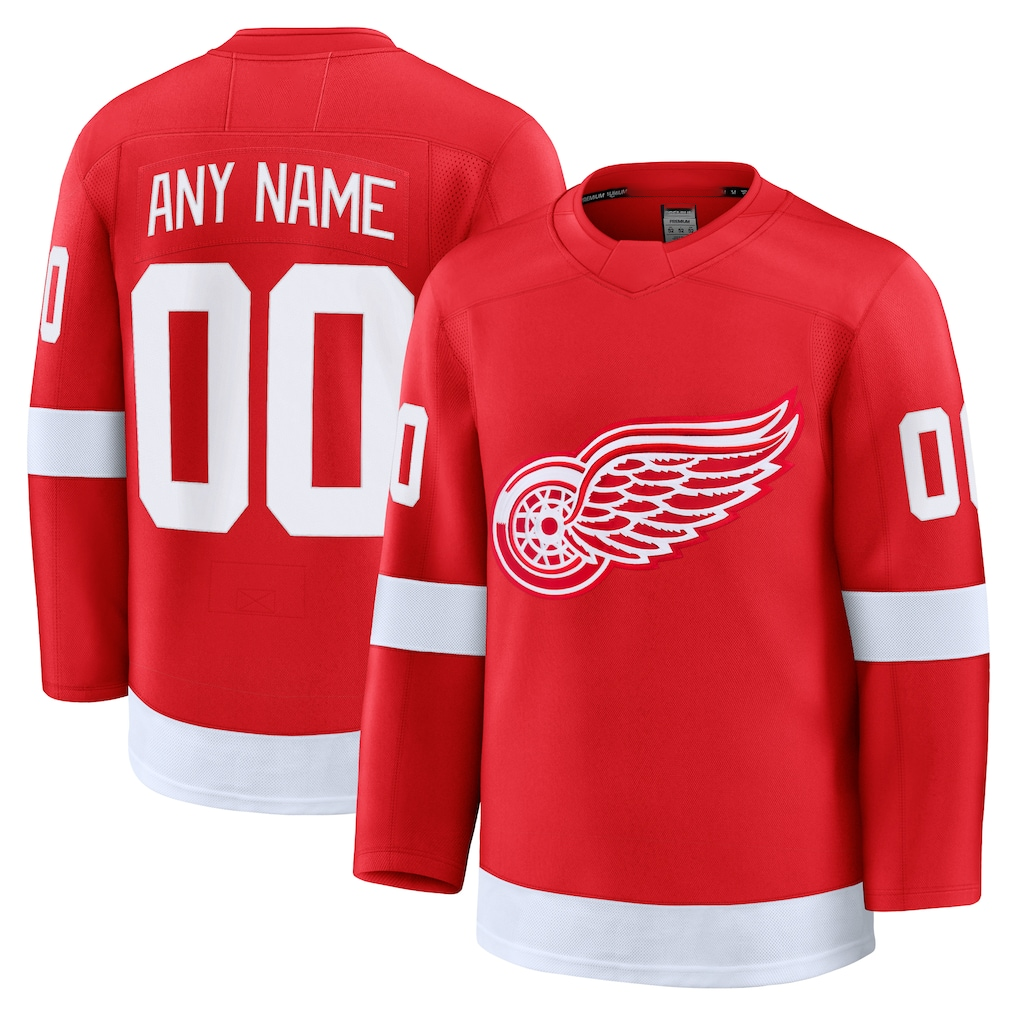 Newshops Custom DR.Wings Red Home Premium Jerseys
