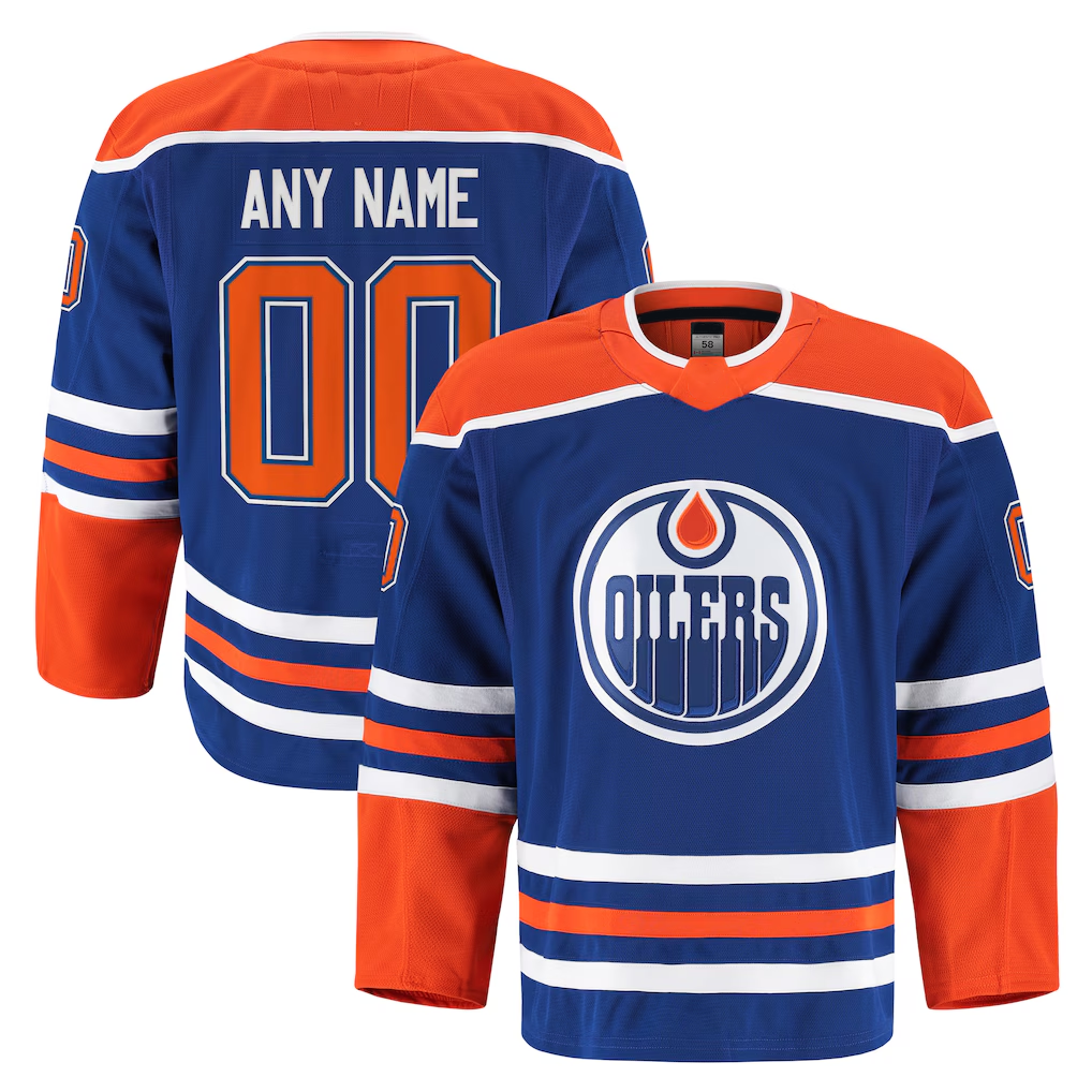 Newshops Custom E.Oilers Royal Home Authentic Pro Jerseys
