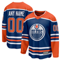 Newshops Custom E.Oilers Royal Home Breakaway Jerseys