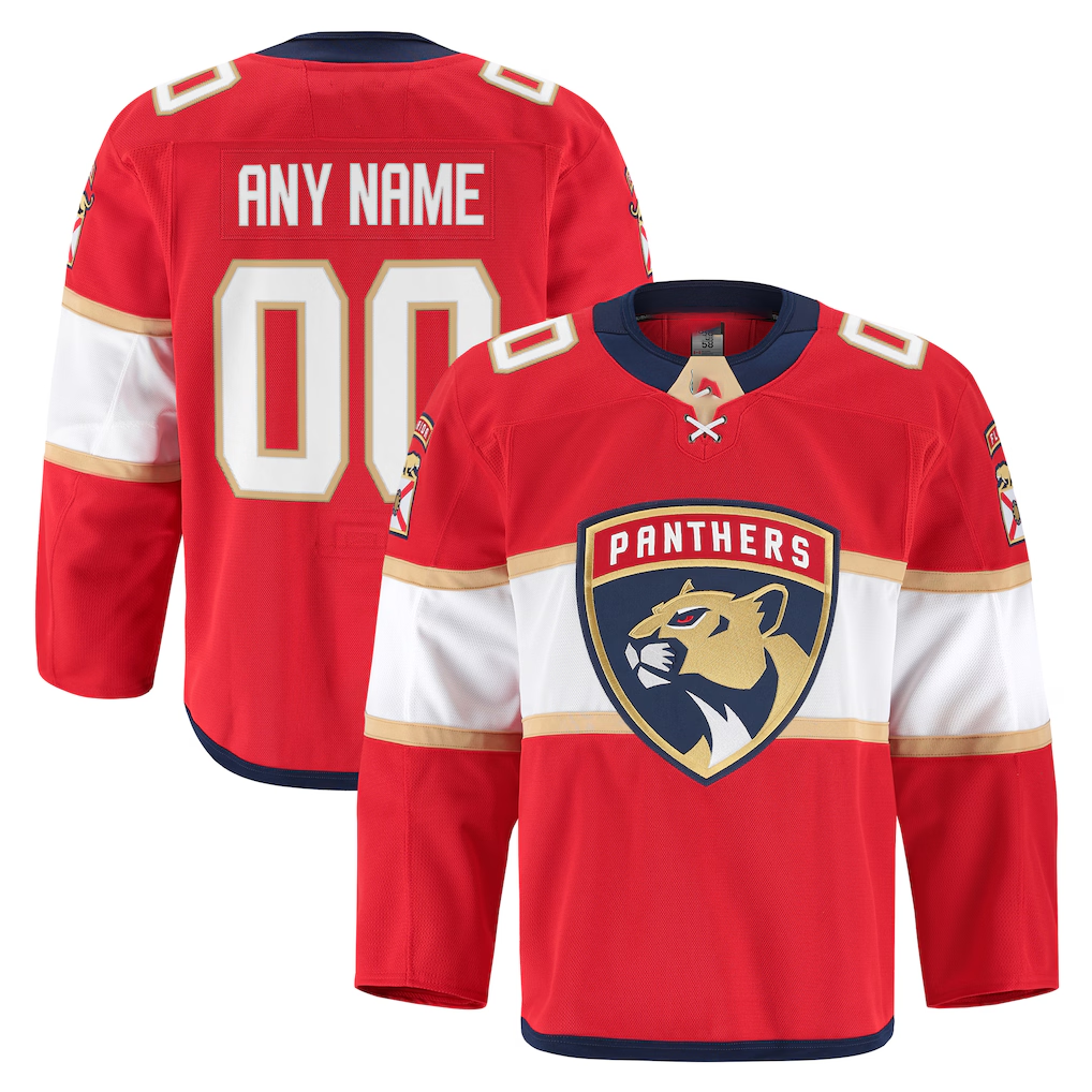Newshops Custom F.Panthers Red Home Authentic Pro Jerseys