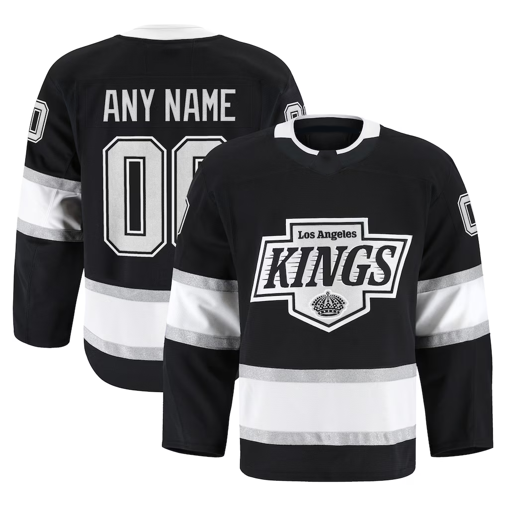Newshops Custom LA.Kings Black Home Authentic Pro Jerseys