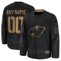 Newshops Custom M.Wild Black 2024 Military Appreciation Practice Jerseys