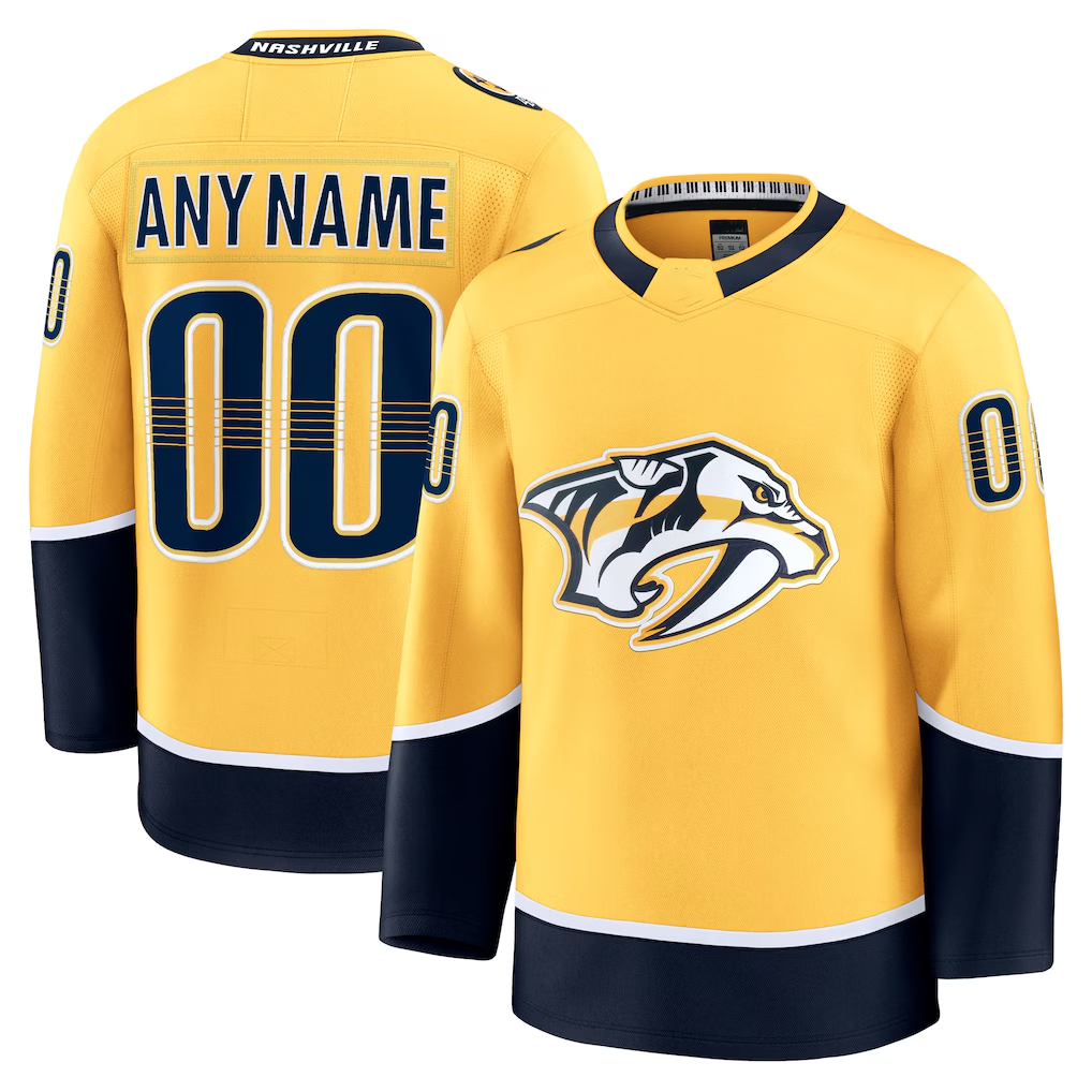 Newshops Custom N.Predators Gold Home Premium Jerseys