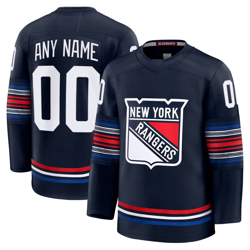 Newshops Custom NY.Rangers Navy Alternate Premium Jerseys