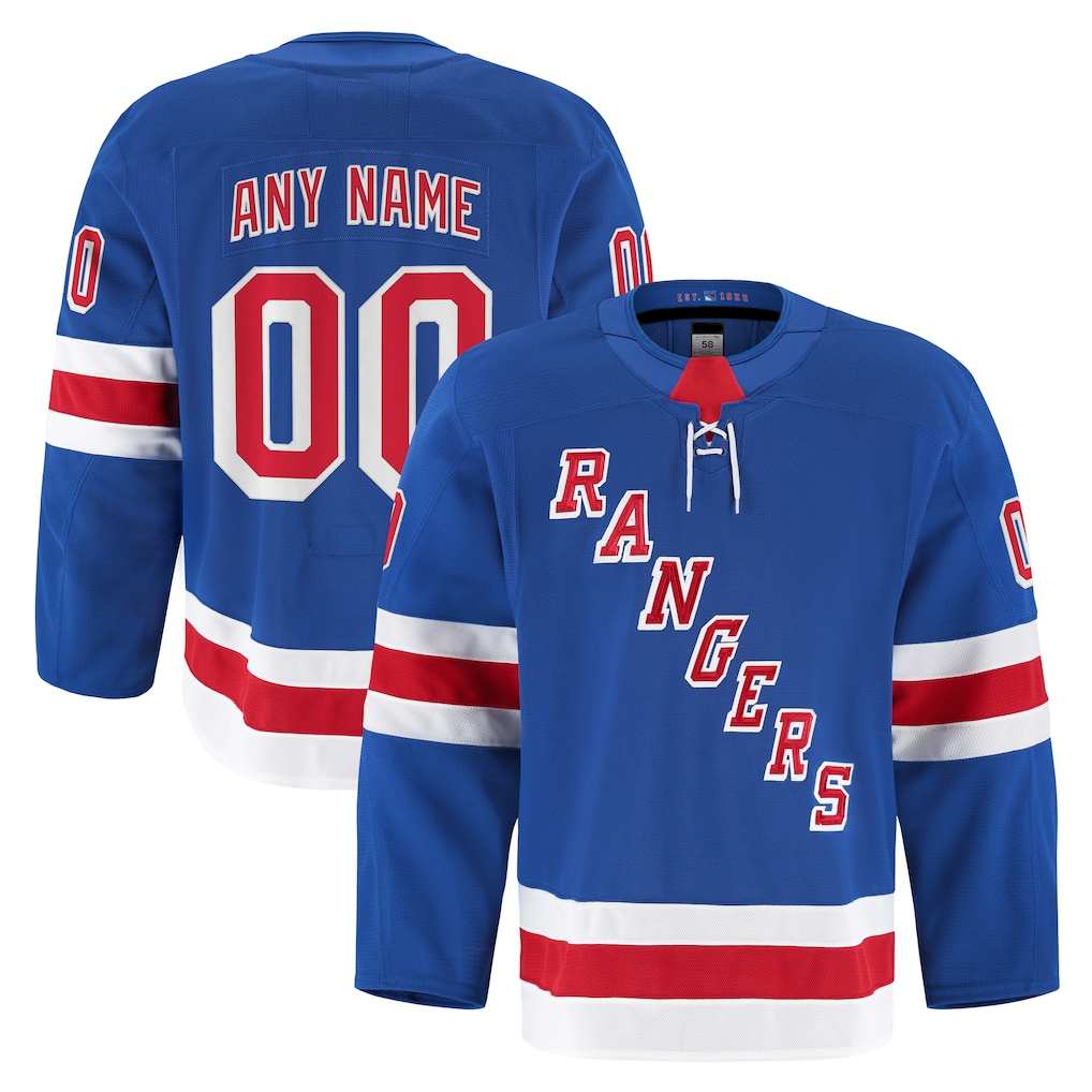 Newshops Custom NY.Rangers Royal Home Authentic Pro Jerseys