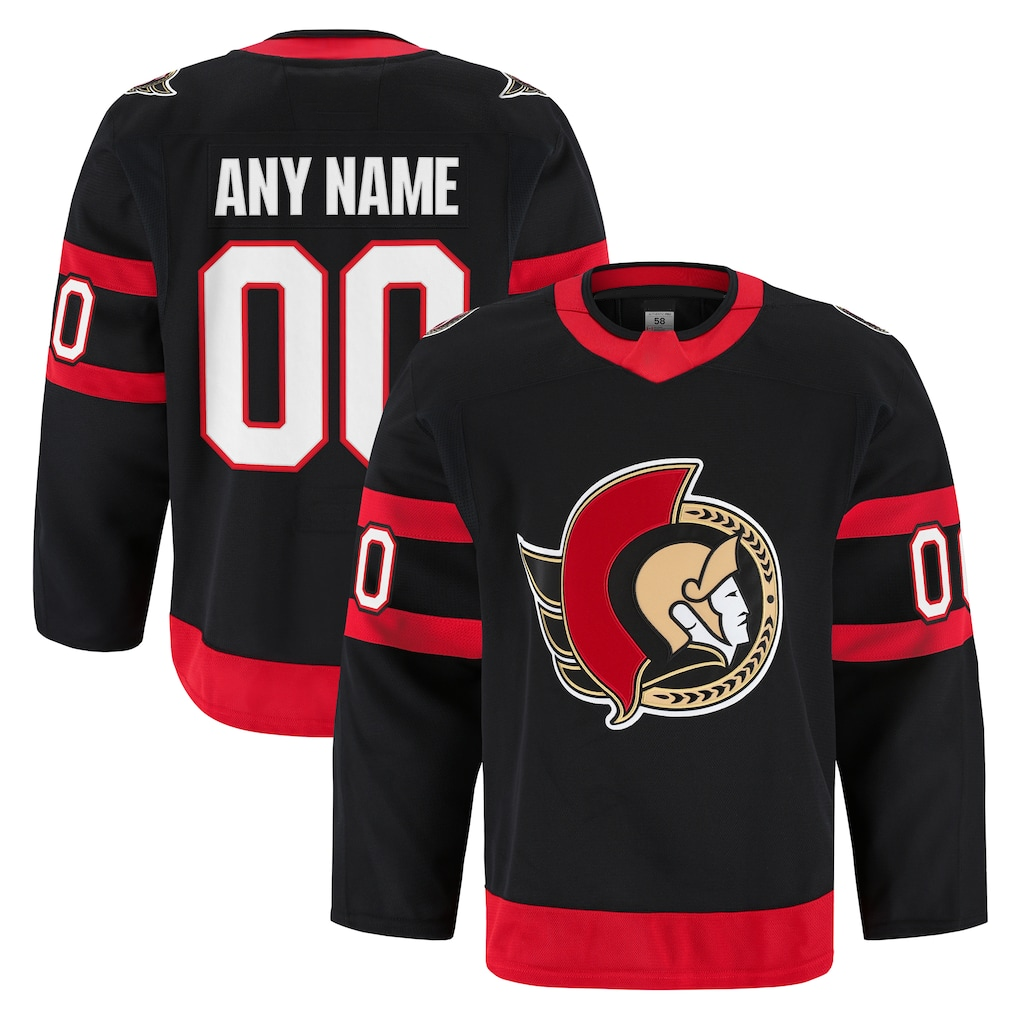 Newshops Custom O.Senators Black Home Authentic Pro Jerseys