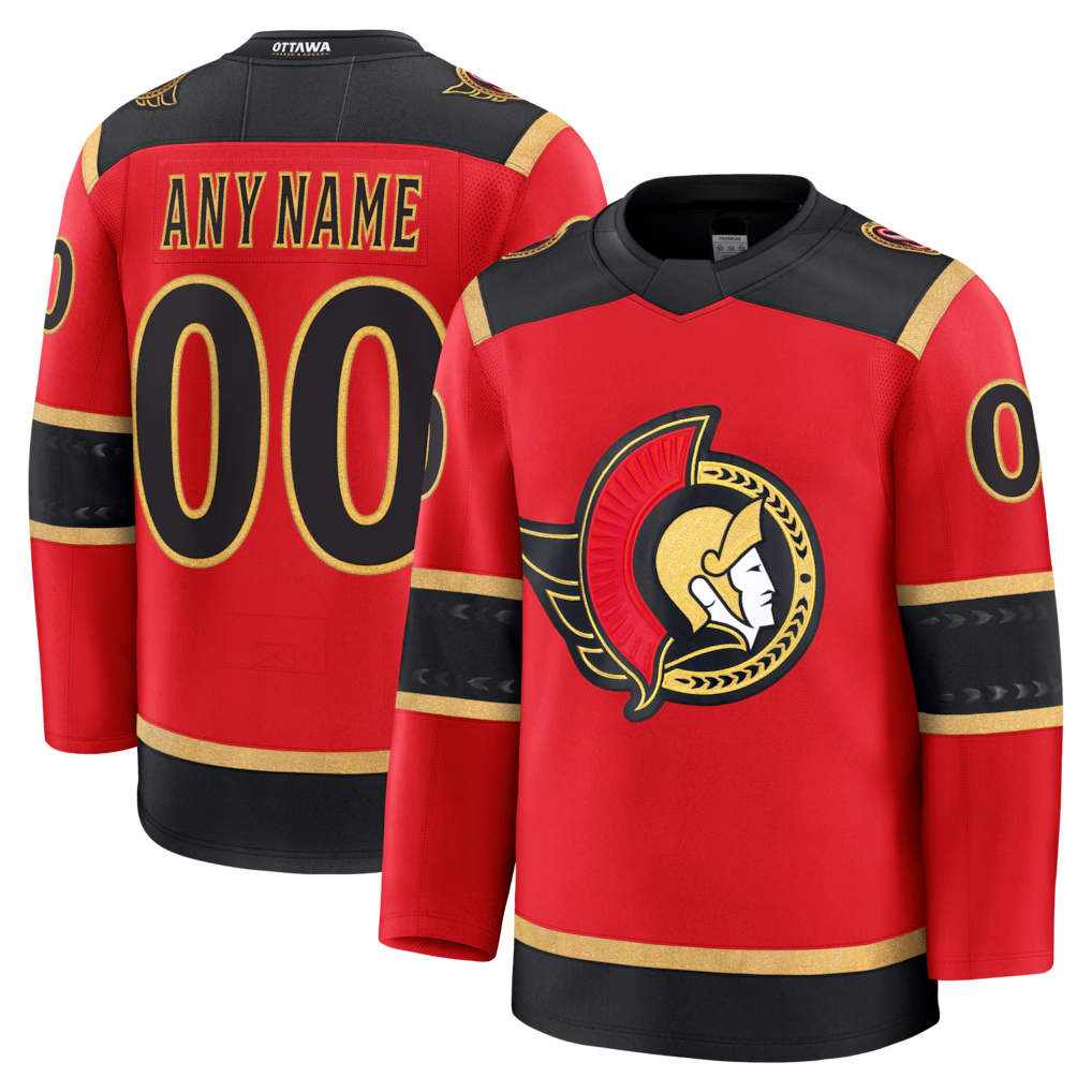 Newshops Custom O.Senators Red Alternate Premium Jerseys