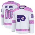 Newshops Custom P.Flyers White 2024 Hockey Fights Cancer Practice Jerseys