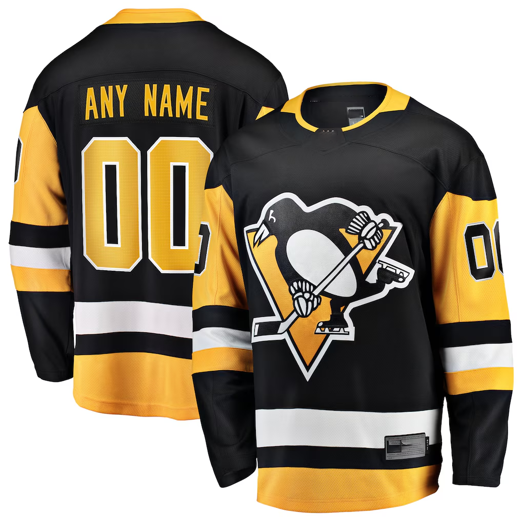 Newshops Custom P.Penguins Black Home Breakaway Jerseys