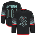 Newshops Custom S.Kraken Black Alternate Authentic Pro Jerseys