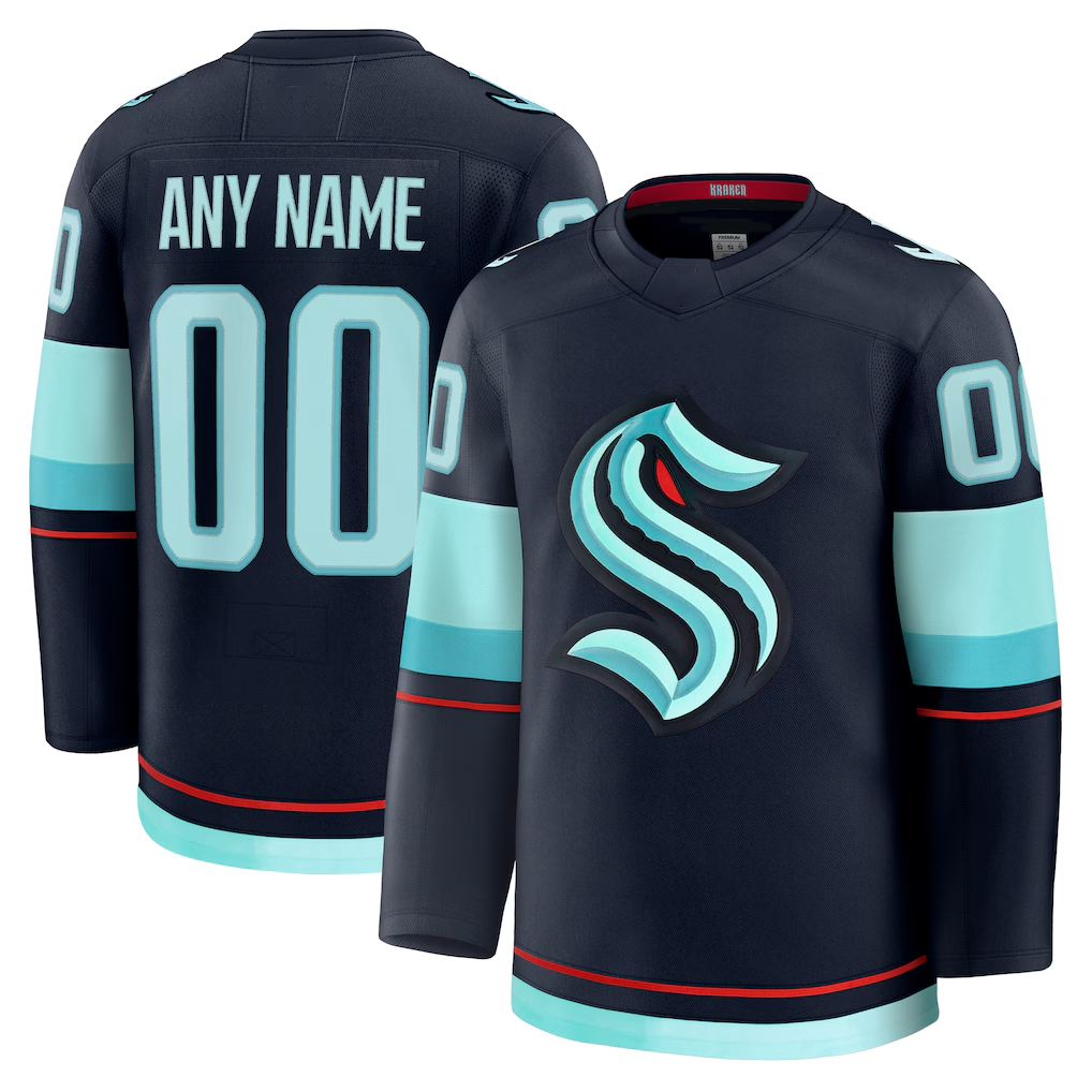 Newshops Custom S.Kraken Deep Sea Blue Home Premium Jerseys