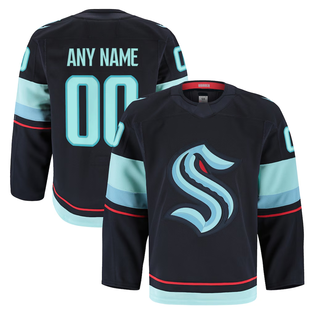 Newshops Custom S.Kraken Deep Sea Blue Home Premium Jerseys