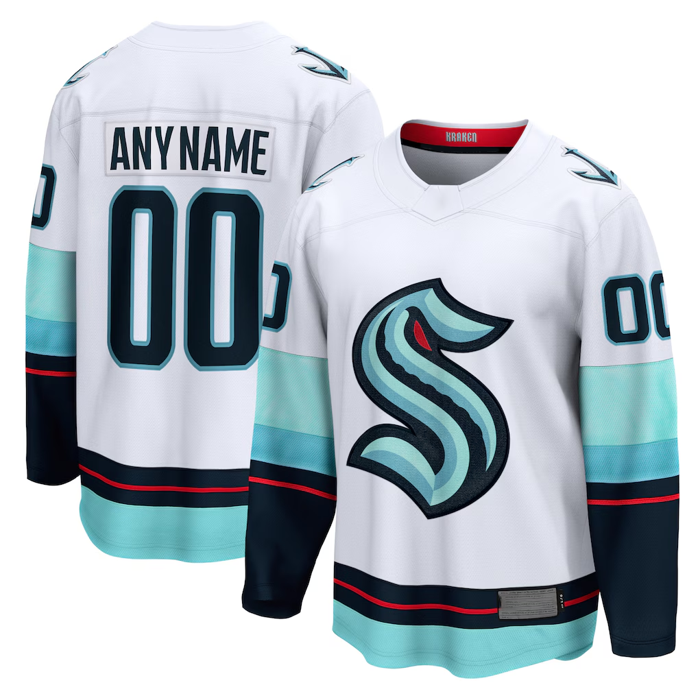 Newshops Custom S.Kraken White Away Breakaway Jerseys