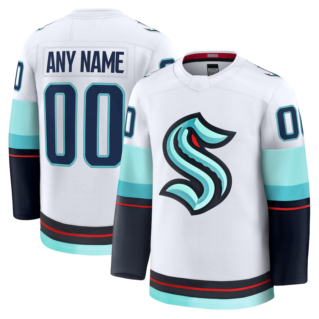 Newshops Custom S.Kraken White Away Premium Jerseys