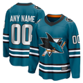 Newshops Custom SJ.Sharks Teal Home Breakaway Jerseys