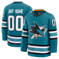 Newshops Custom SJ.Sharks Teal Home Premium Jerseys