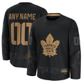 Newshops Custom TM.Leafs Black 2024 Military Appreciation Practice Jerseys