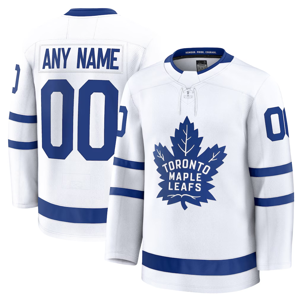 Newshops Custom TM.Leafs White Away Premium Jerseys