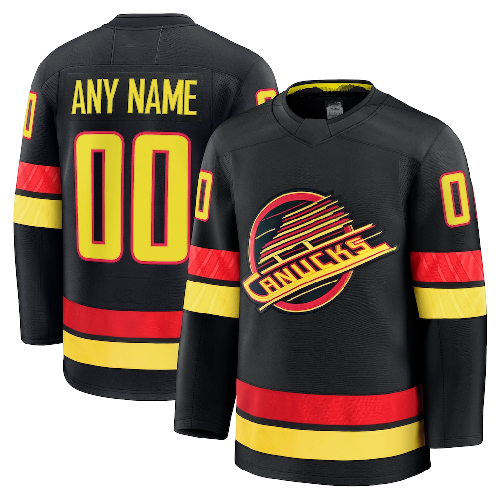 Newshops Custom V.Canucks Black Alternate Premium Jerseys
