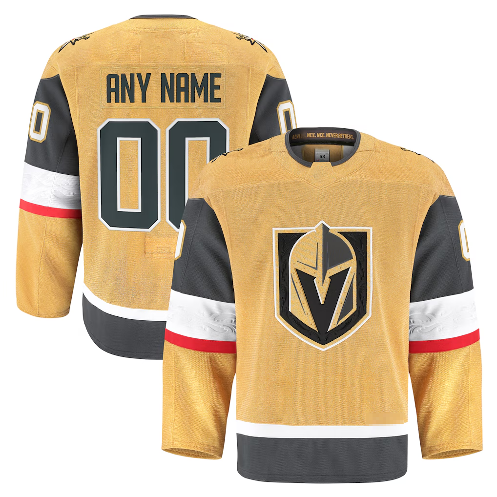 Newshops Custom VG.Knights Gold Home Authentic Pro Jerseys