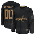 Newshops Custom W.Capitals Black 2024 Military Appreciation Practice Jerseys