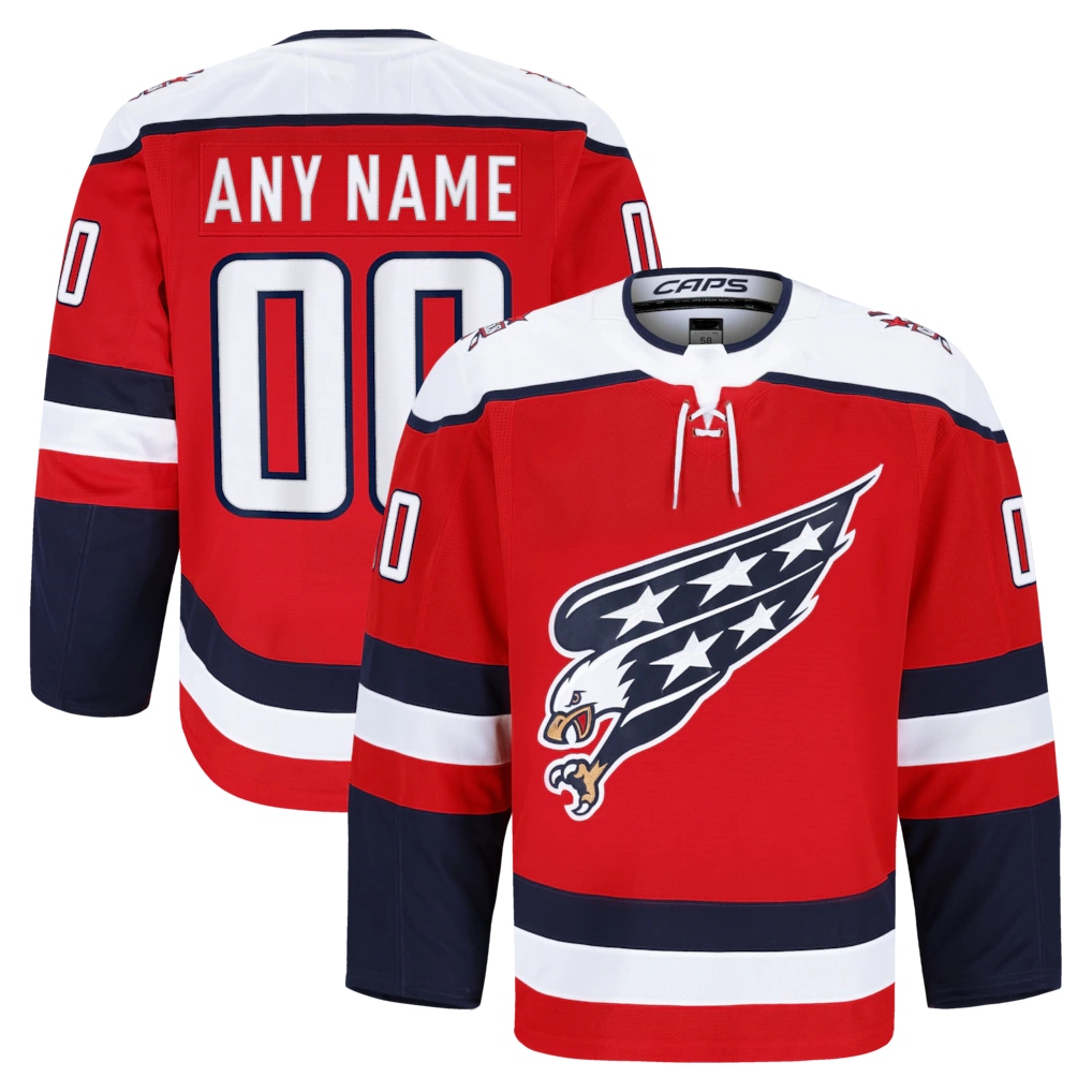 Newshops Custom W.Capitals Red Alternate Authentic Pro Jerseys