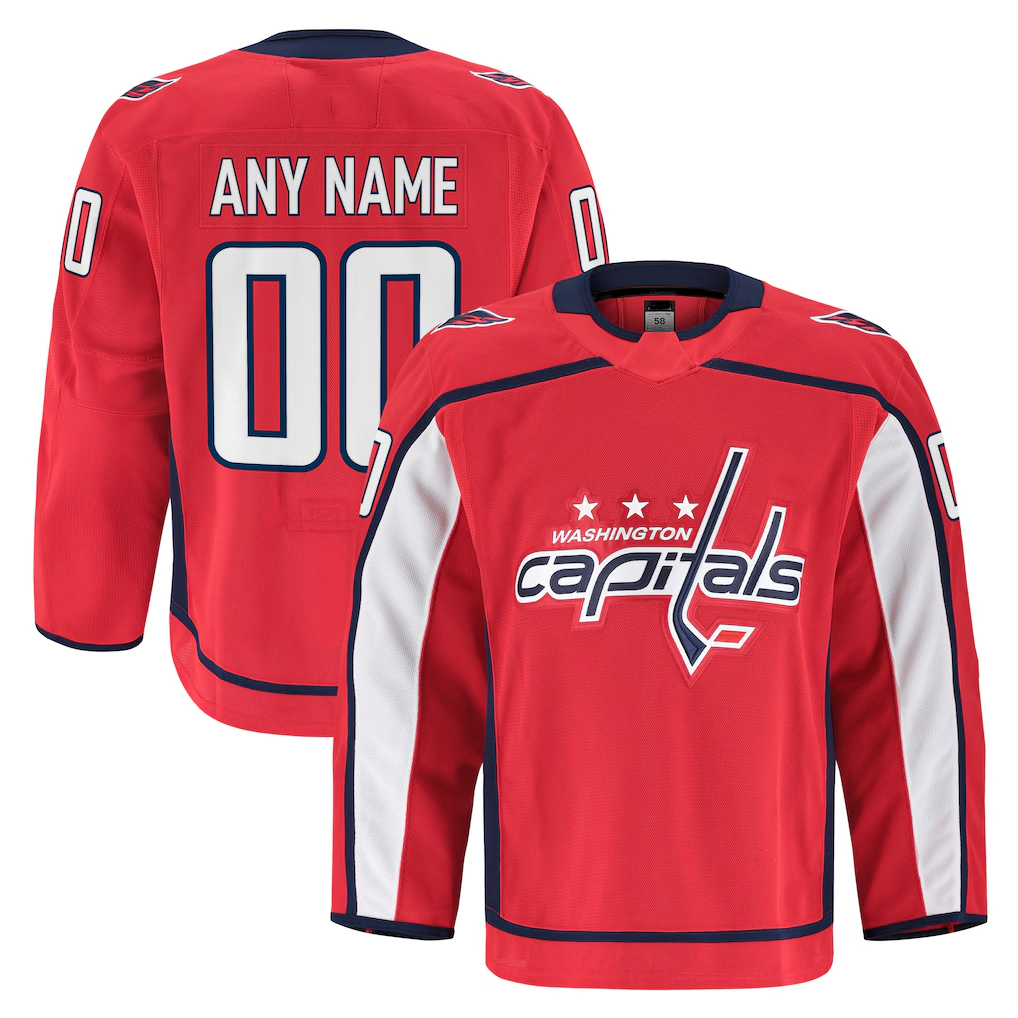 Newshops Custom W.Capitals Red Home Authentic Pro Jerseys