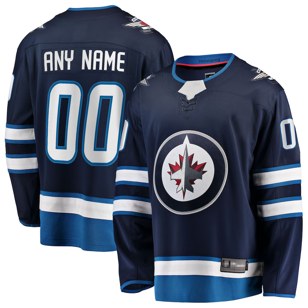 Newshops Custom W.Jets Blue Home Breakaway Jerseys