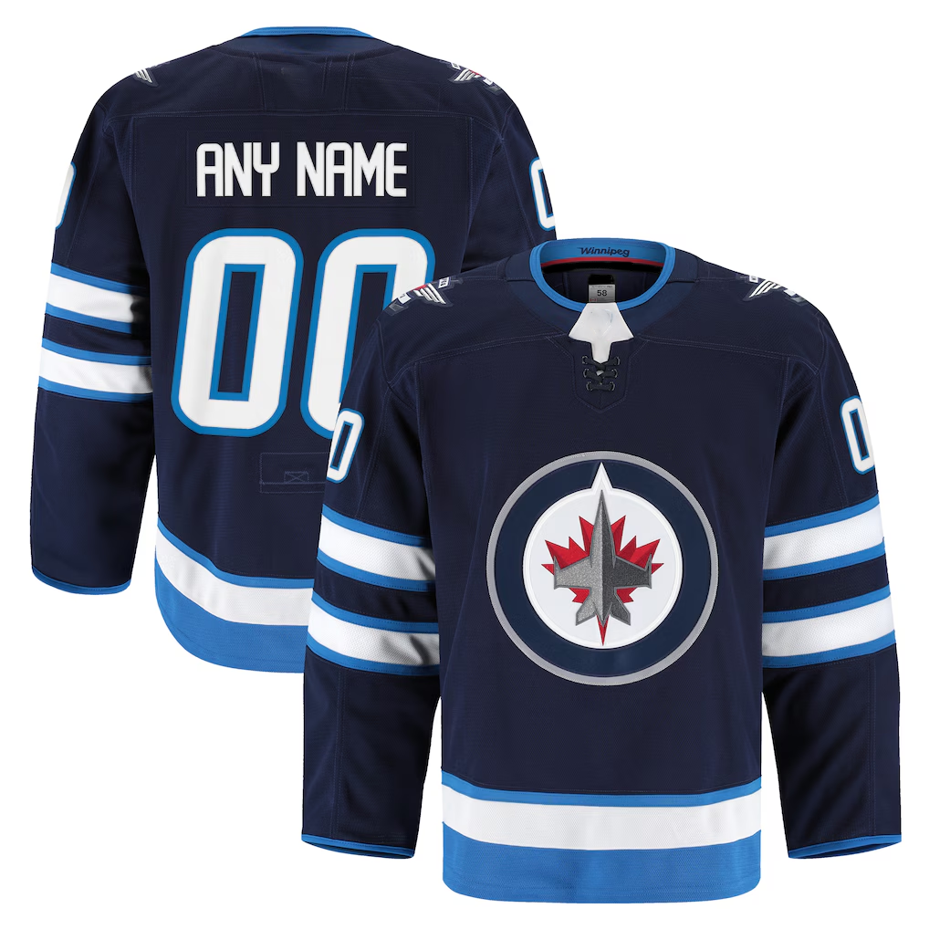 Newshops Custom W.Jets Navy Home Authentic Pro Jerseys