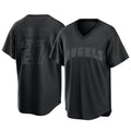 newshops LA.Angels #27 Mike Trout Player Black Pitch Fashion T-shirt Stitched Jerseys