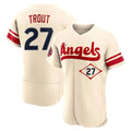 newshops LA.Angels #27 Mike Trout Player Cream City Connect Limited ELite Home Stitched Jerseys
