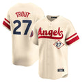 newshops LA.Angels #27 Mike Trout Player Cream City Connect Limited Home Stitched Jerseys