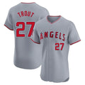 newshops LA.Angels #27 Mike Trout Player Gray Home Limited Elite Stitched Jerseys