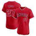 newshops LA.Angels #27 Mike Trout Player Red Home Limited Elite Stitched Jerseys